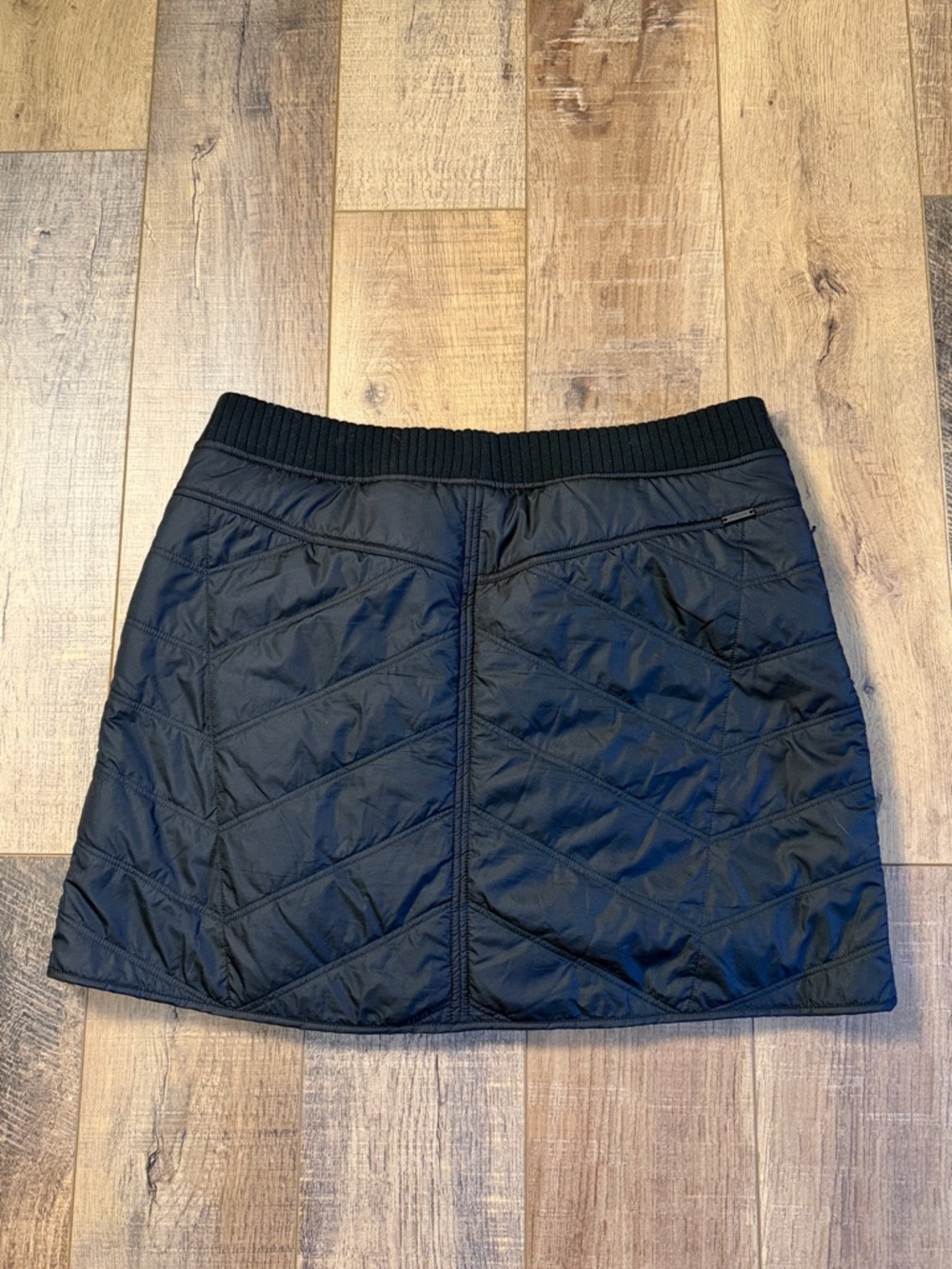 prAna Diva Wrap Quilted Fleece Lined Black Skirt Size XL - Picture 6 of 12